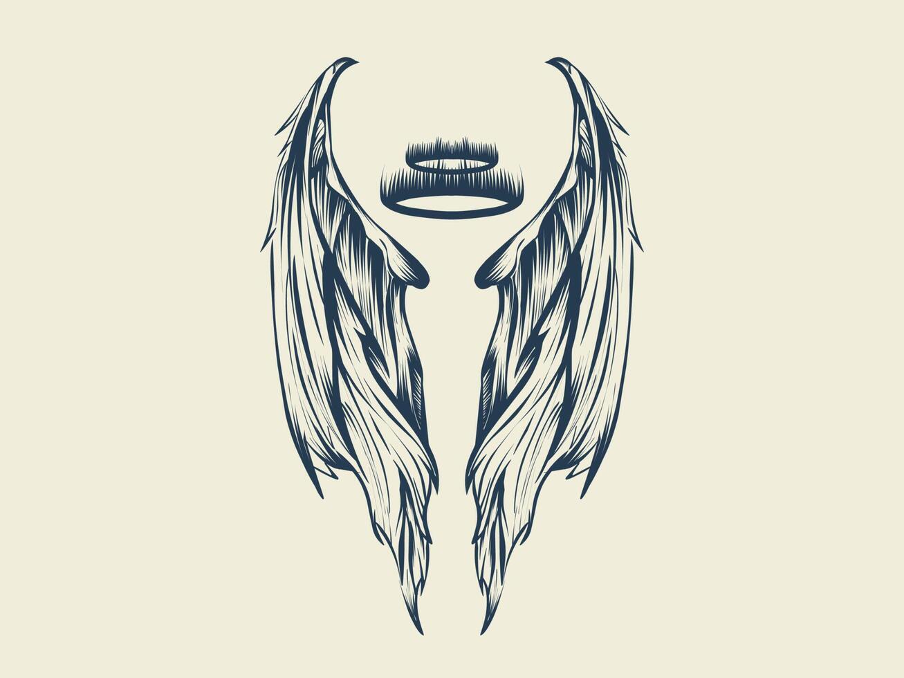 Devil's wings vector free illustration design