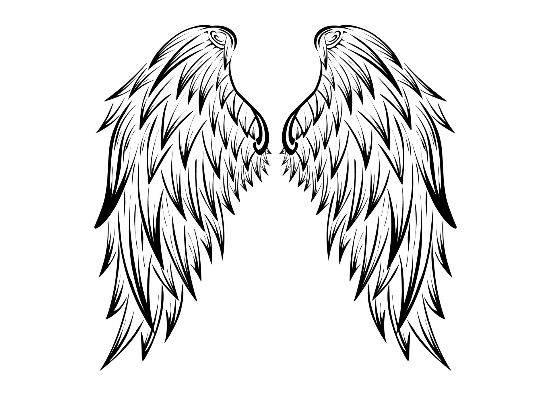 Black wing tattoo vector design on white background 7718558 Vector Art at Vecteezy Black wing tattoo vector design on white background 7718558 Vector Art at Vecteezy