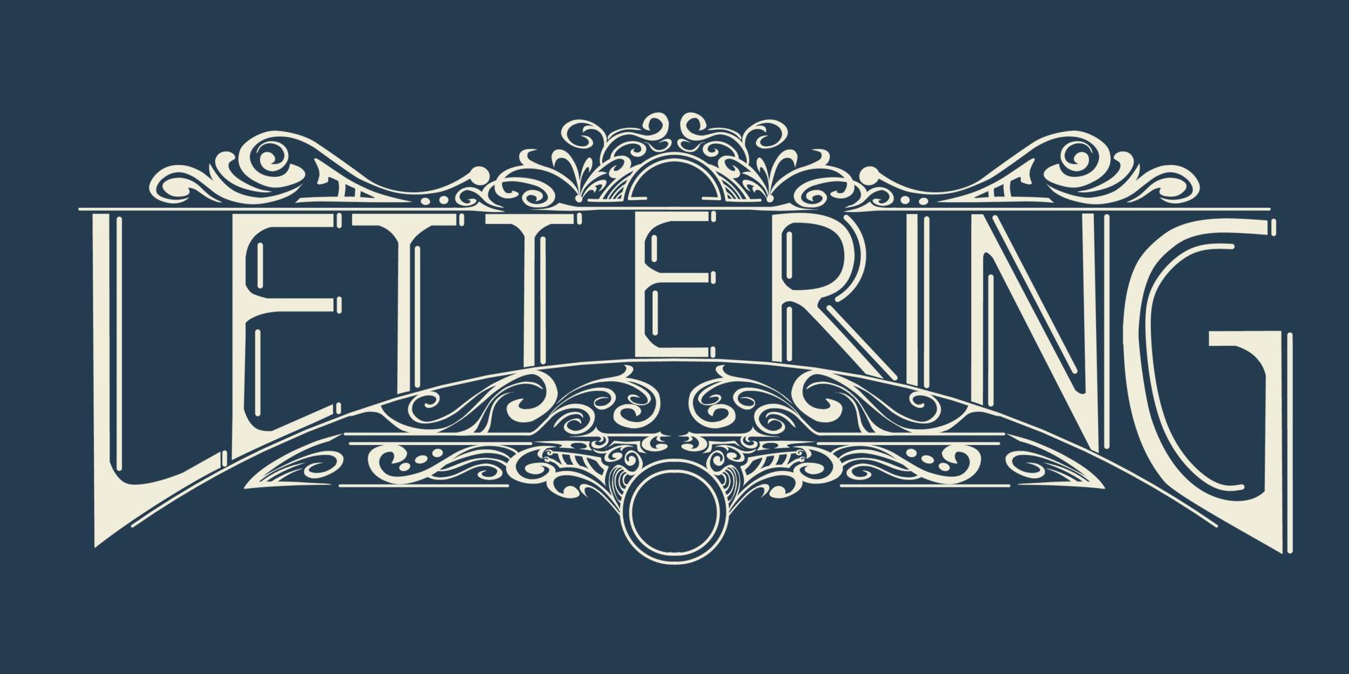 Free vintage lettering vector design