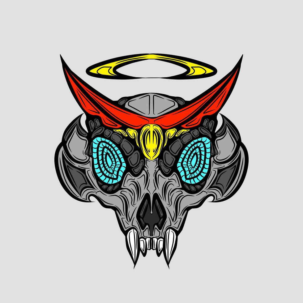 Animal skull design vector illustration on gray background