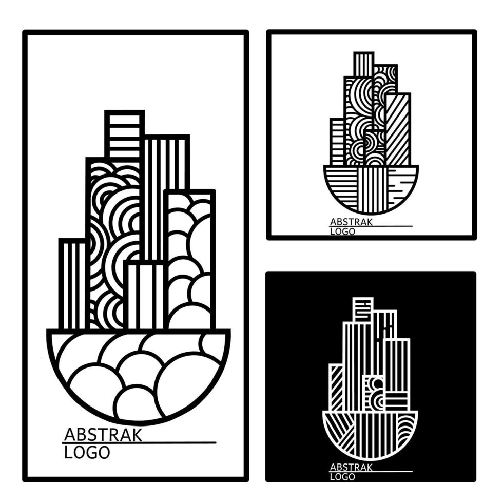 logotipo de edificio abstracto vector