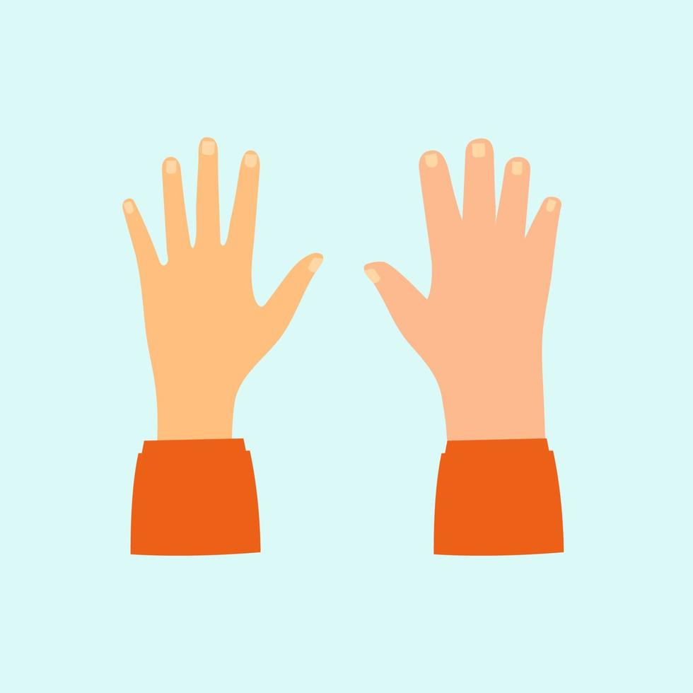 Edema.Swollen hands. Vector illustration