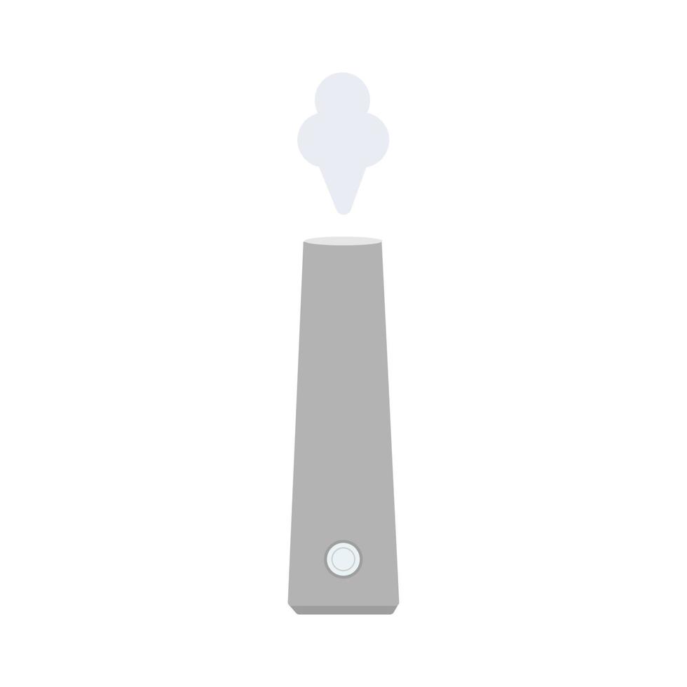 Air humidifier, isolated on white background illustration icon. Air cleaning and humidifying devise for the house. Air purifier,air ionization vector