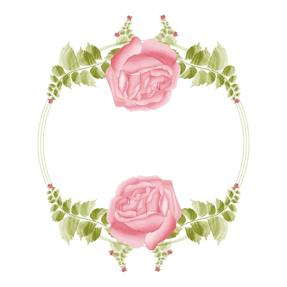 acuarela hermosa naturaleza diseño floral con fondo de hoja pro descargar vector