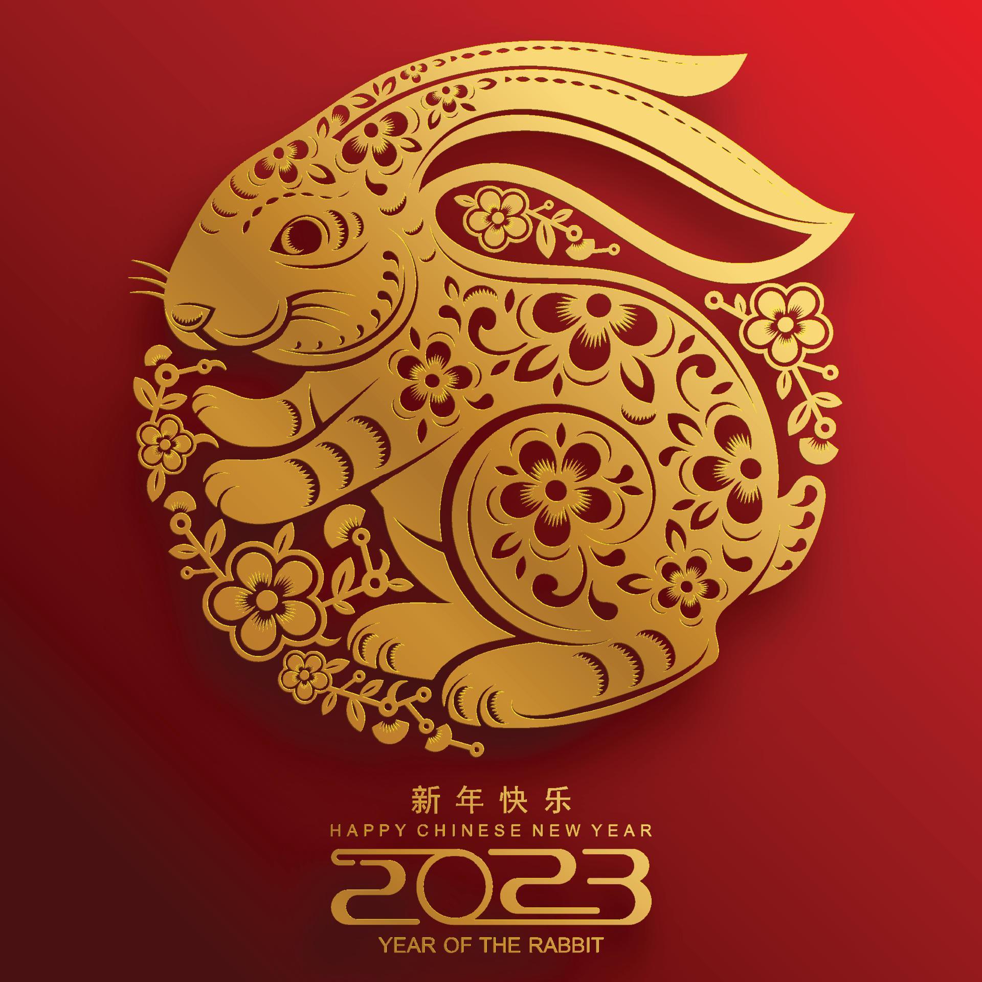 chinese new year year of rabbit coloring page