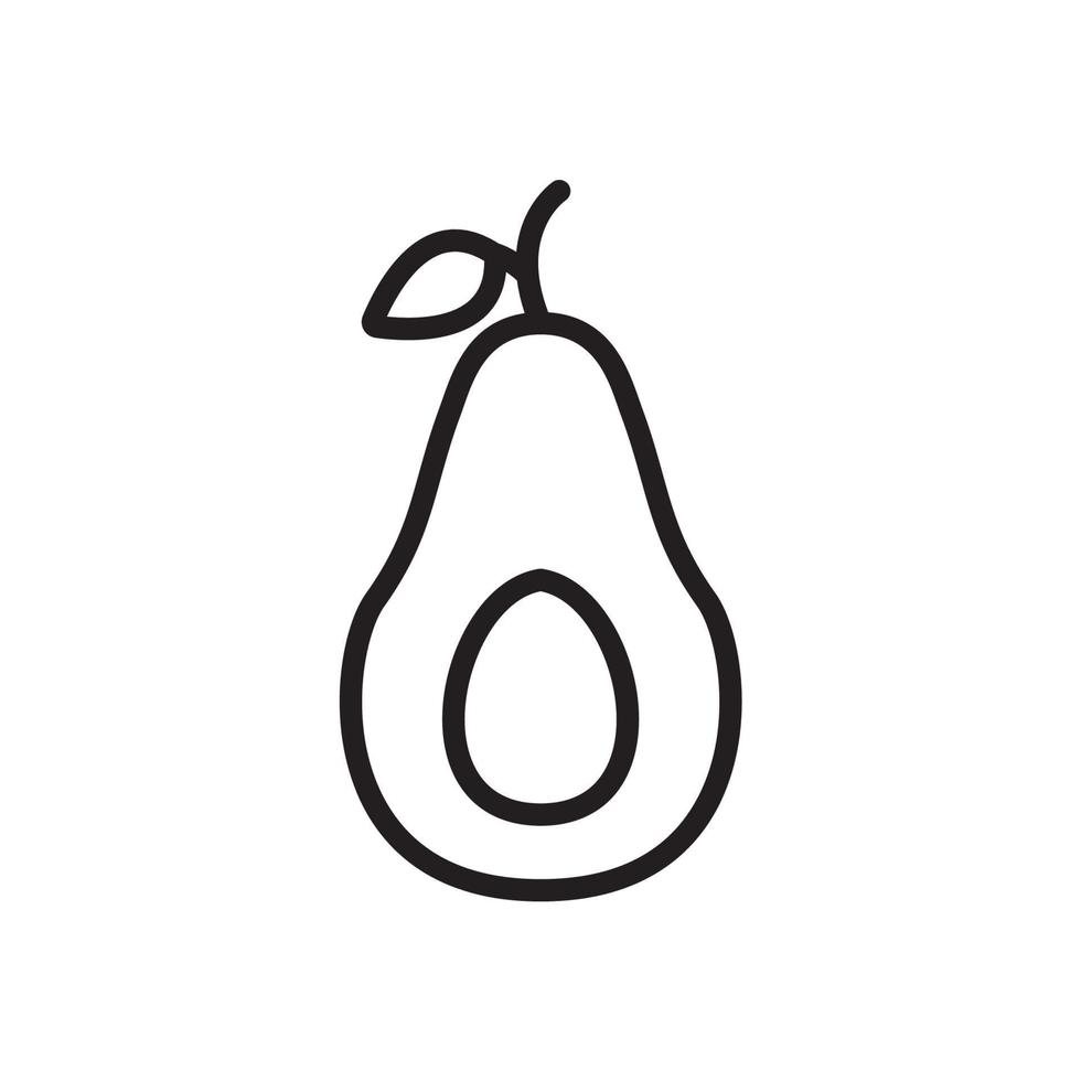 Avocado icons  symbol vector elements for infographic web