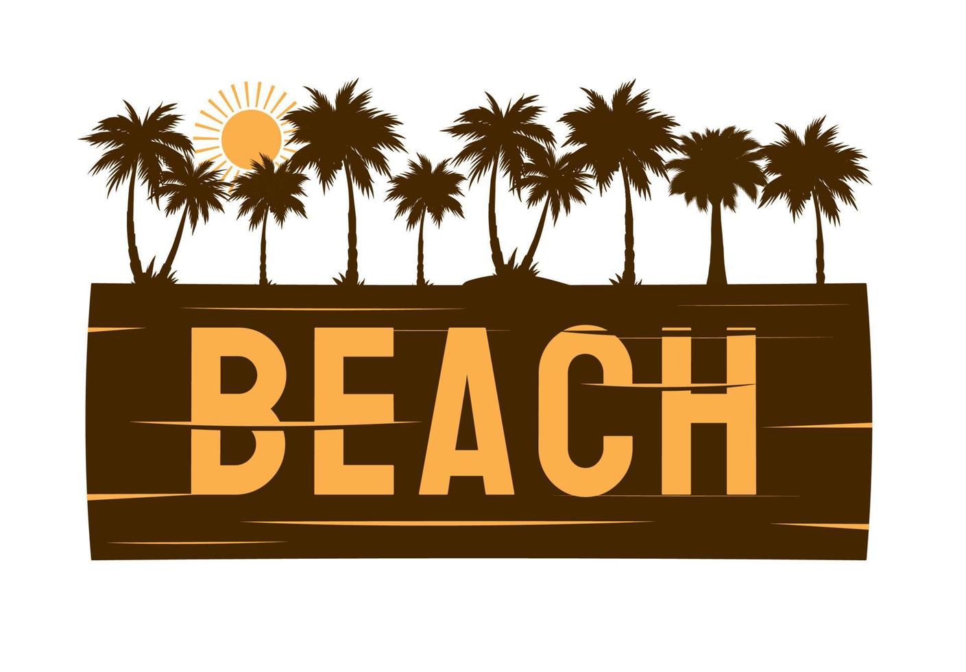 summer beach simple poster design vector