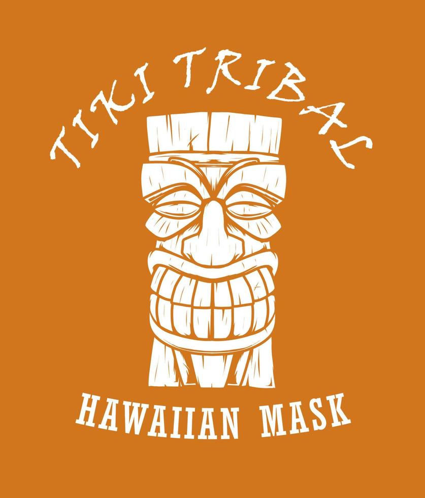 diseño vectorial tribal tiki, estilo de dibujo vector