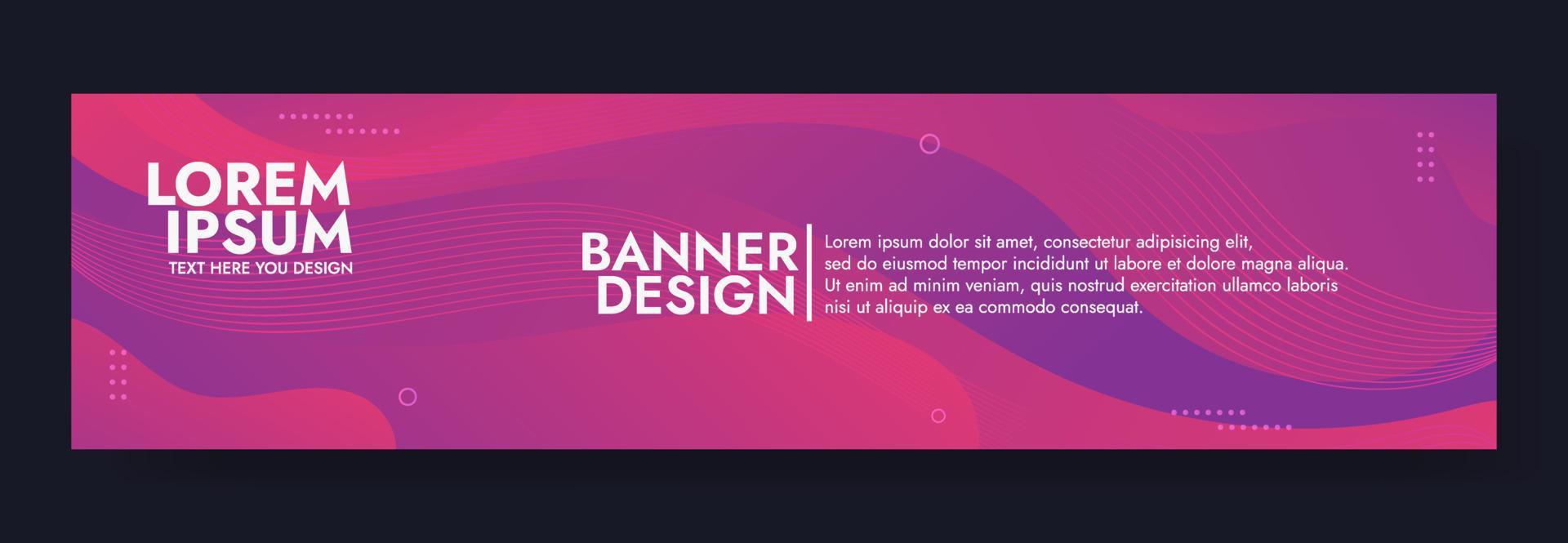 Abstract Purple Fluid Wave Banner Template vector