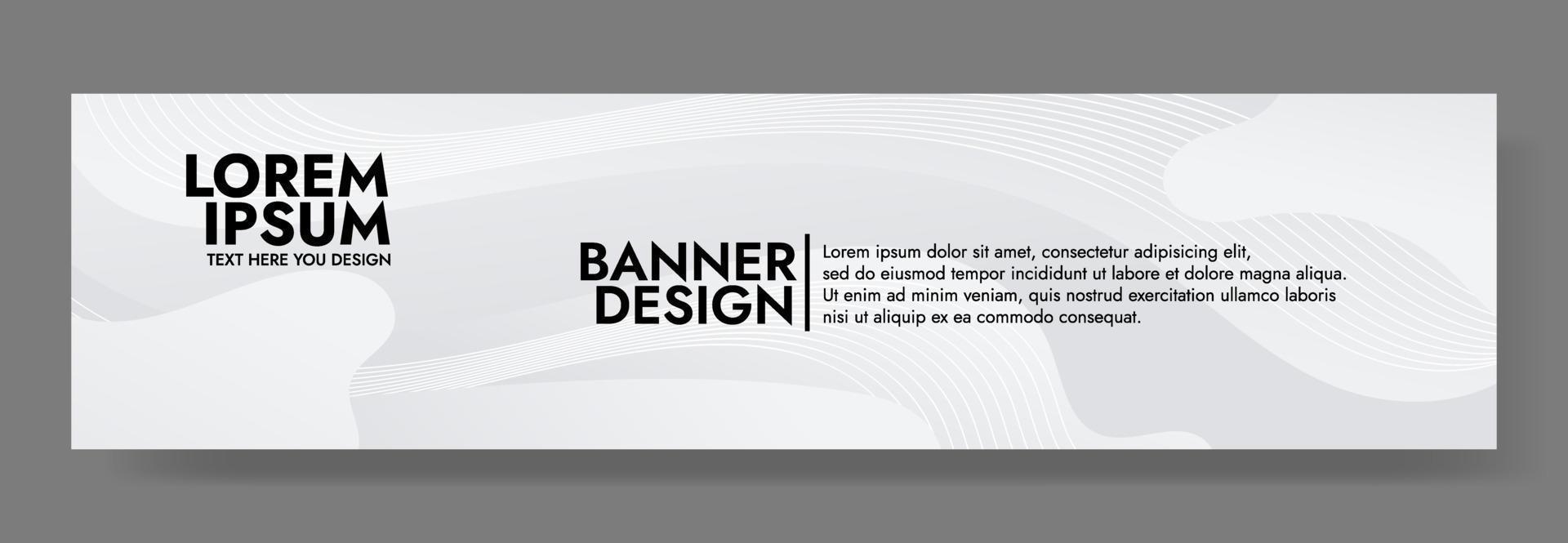 Abstract White Fluid Wave Banner Template vector