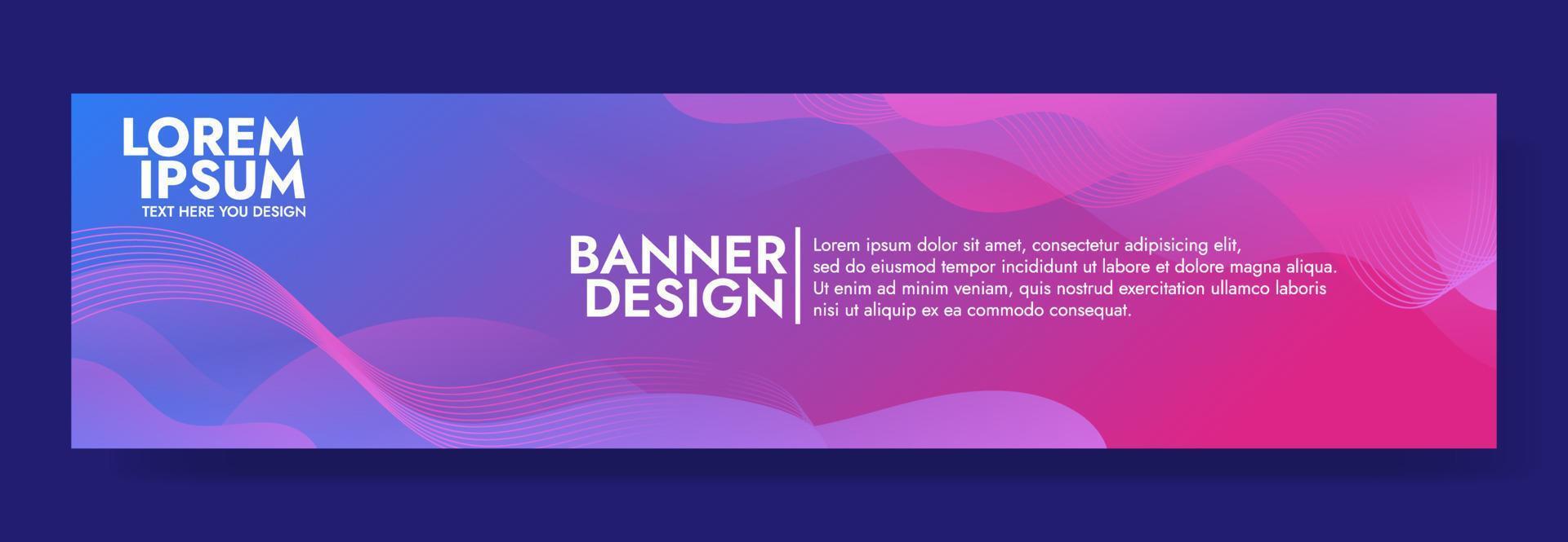 Abstract Purple Fluid Wave Banner Template vector