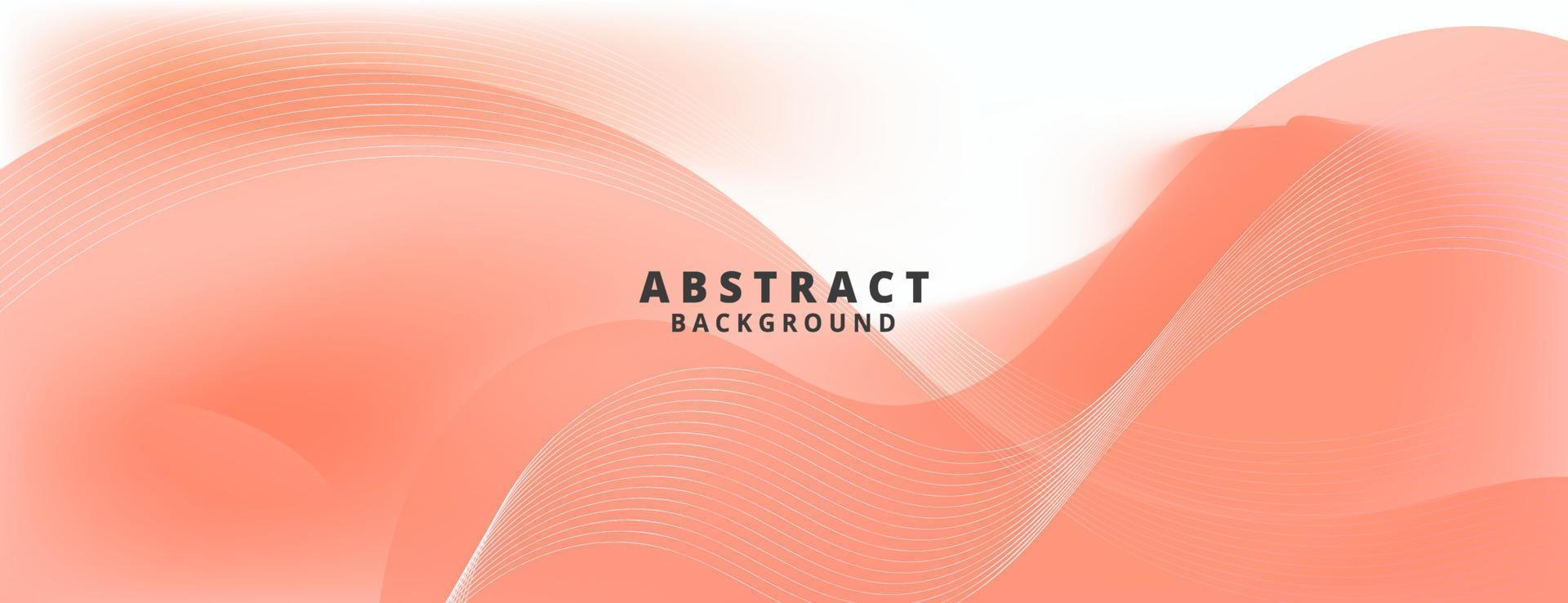 Abstract Orange Fluid Wave Banner Template vector