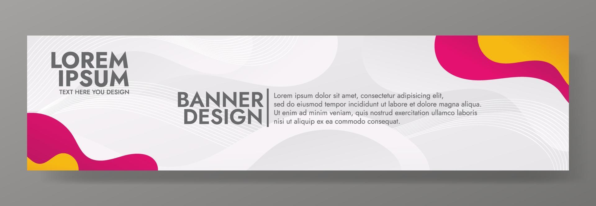 Abstract White Fluid Wave Banner Template vector