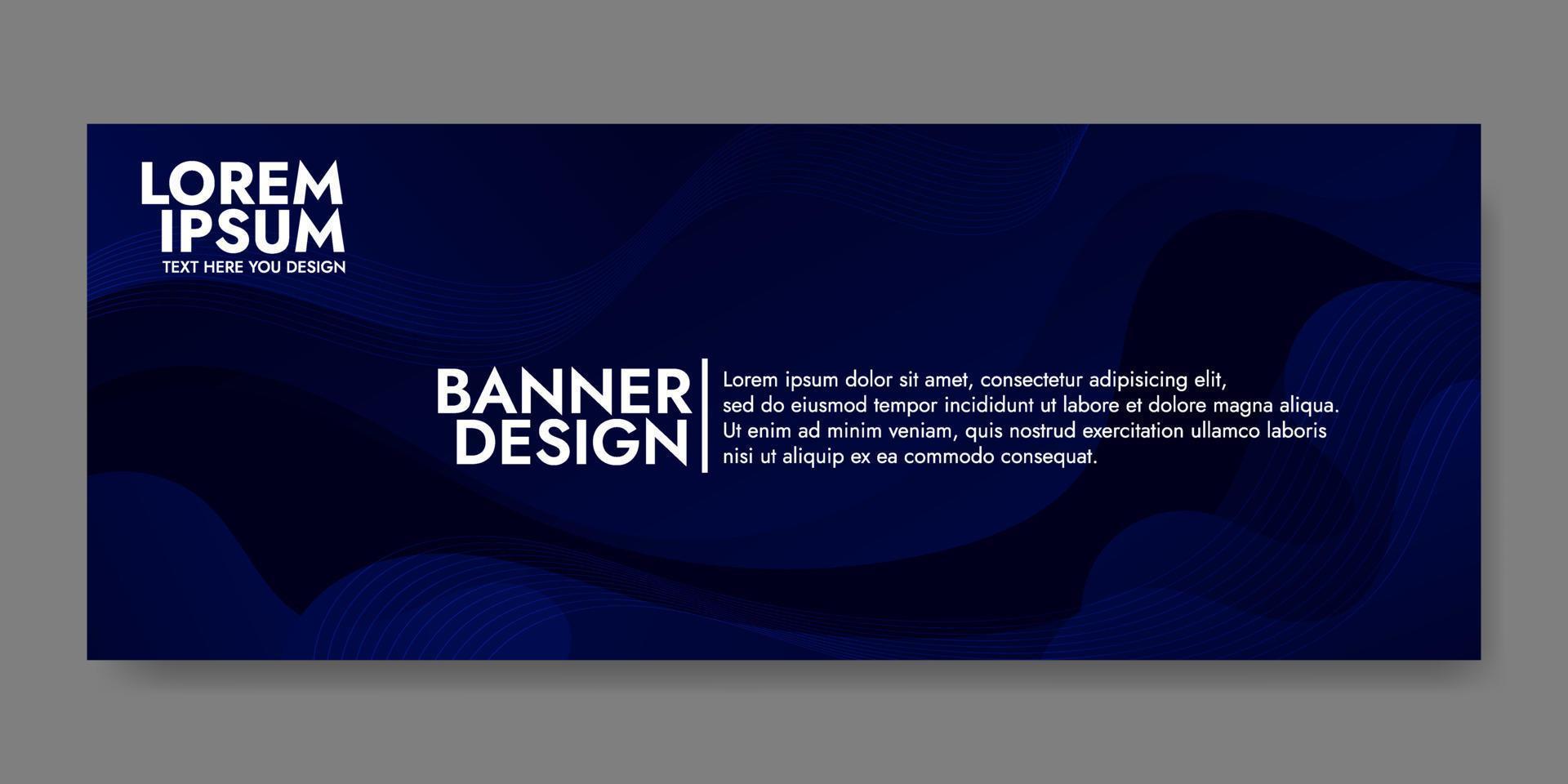 Abstract Blue Fluid Wave Banner Template vector