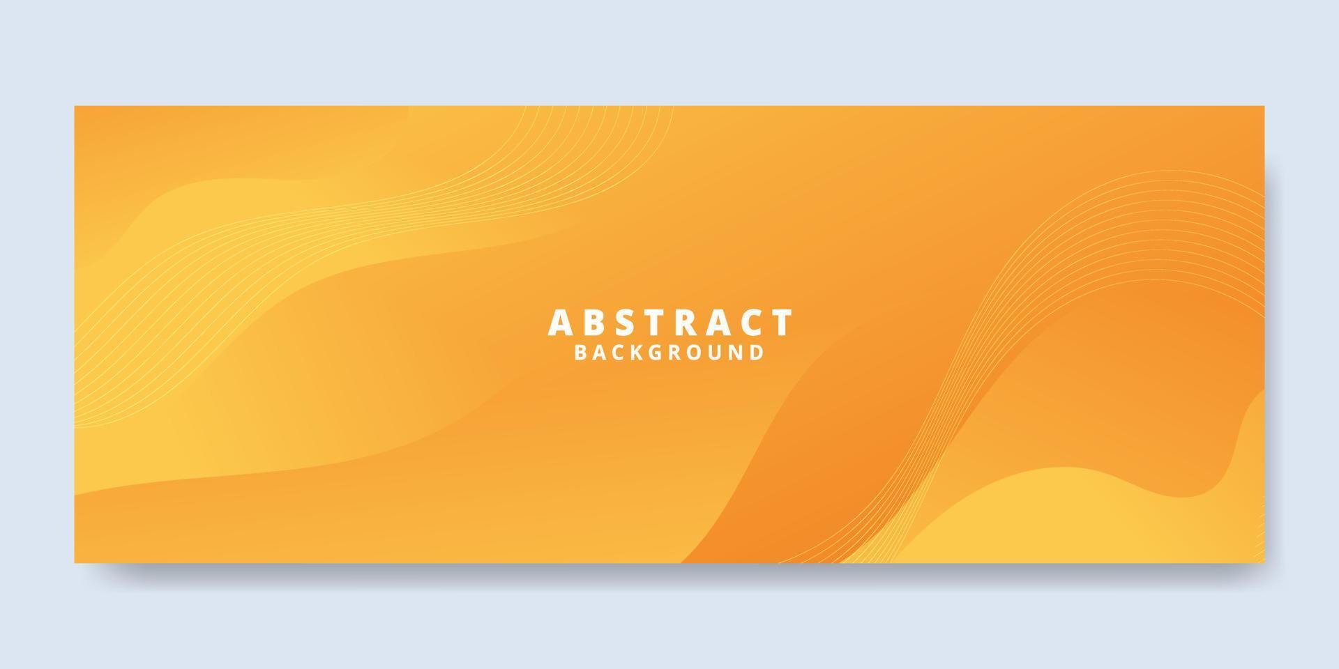 Abstract Orange Fluid Wave Banner Template vector