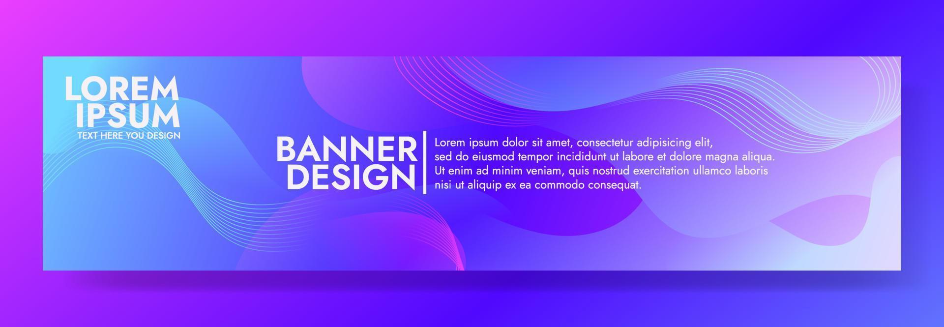 Abstract Blue Fluid Wave Banner Template vector