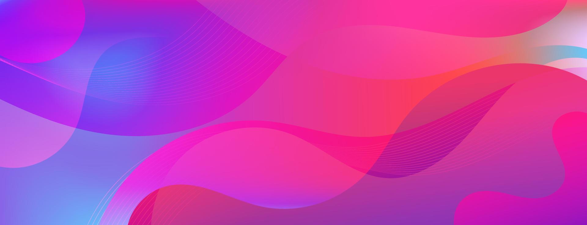 Abstract Purple Fluid Wave Banner Template vector