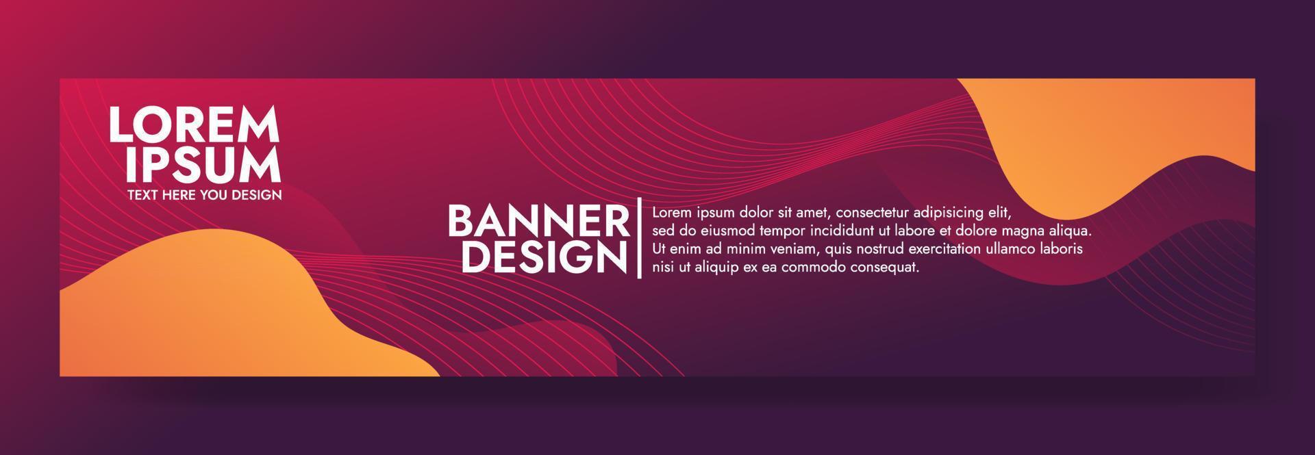 Abstract Red Fluid Wave Banner Template vector