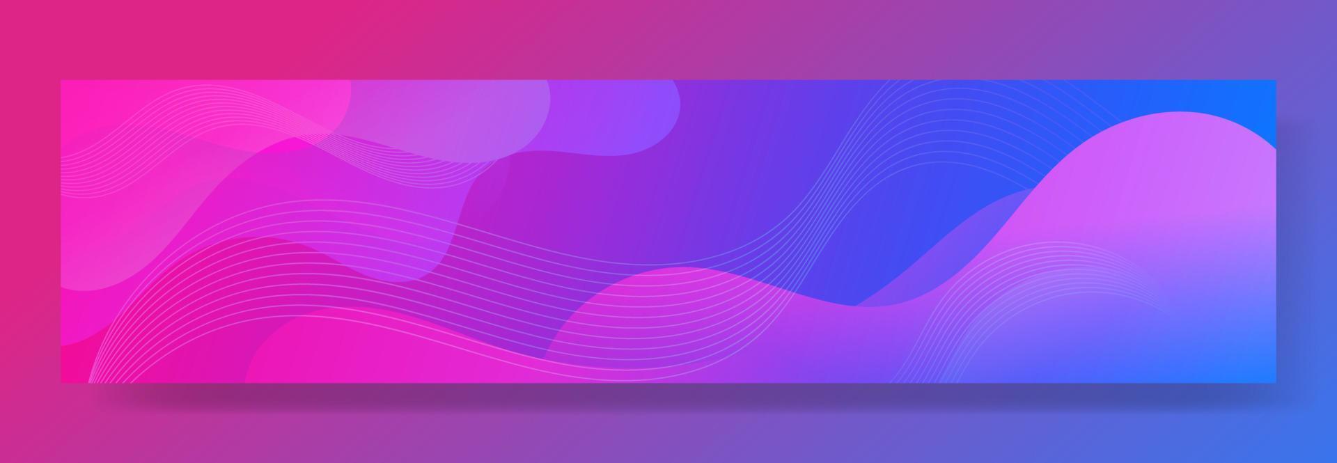 Abstract Blue Fluid Wave Banner Template vector