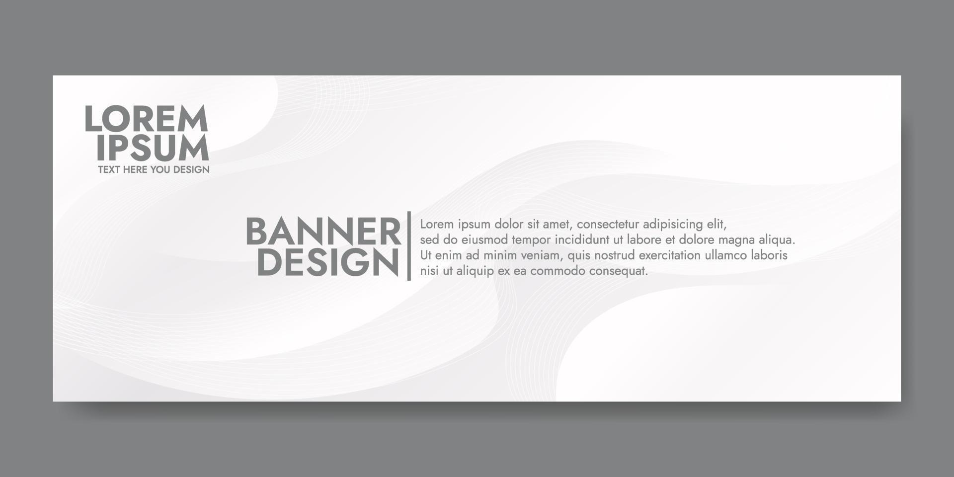 Abstract White Fluid Wave Banner Template vector