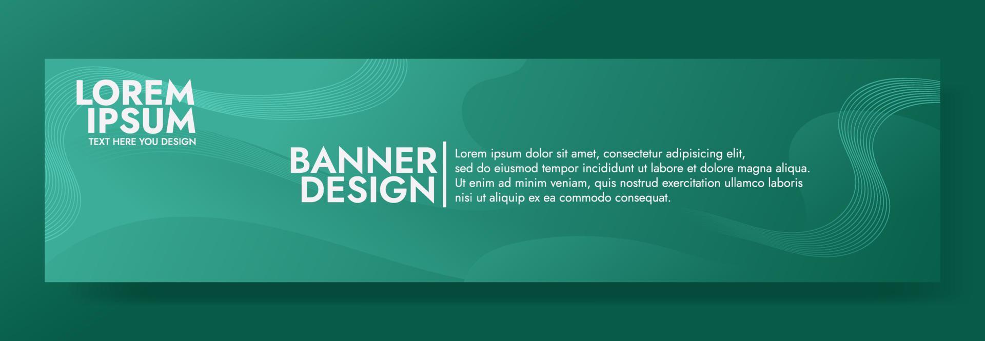 plantilla de banner de onda de fluido verde abstracto vector