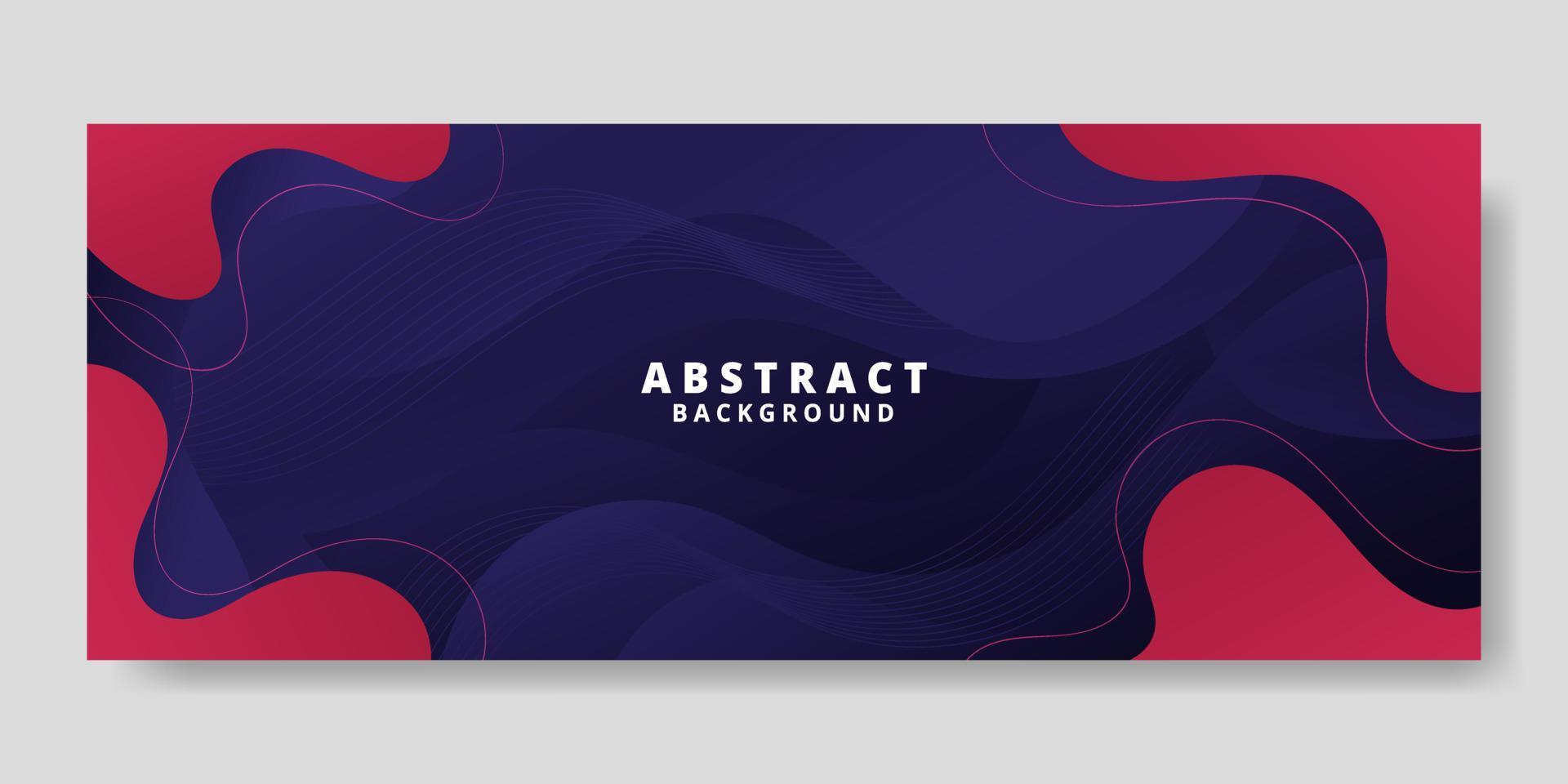 Abstract Blue Fluid Wave Banner Template vector