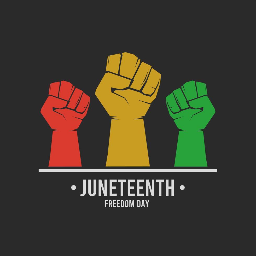 vector de póster del día de la libertad del diecinueve de junio afroamericano adecuado para publicaciones en redes sociales y fines de campaña