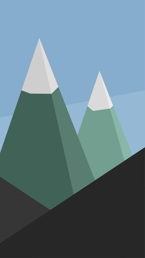 steep mountains poster template with ice on it vector