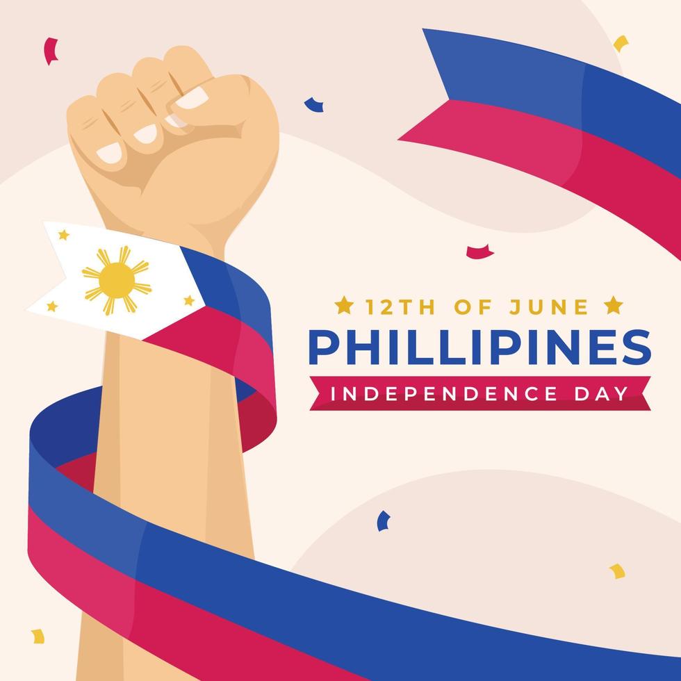 ilustración del día de la independencia de filipina vector