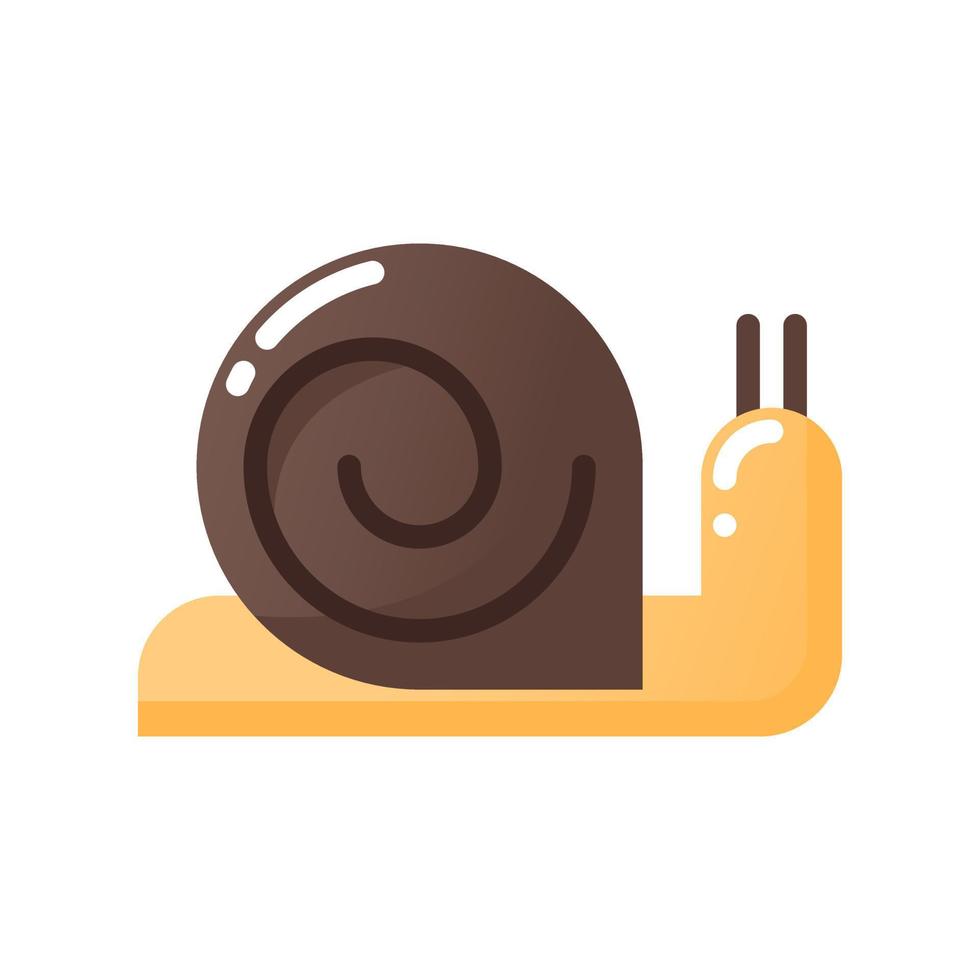 snail flat gradient style icon. vector illustration for graphic design, website, app