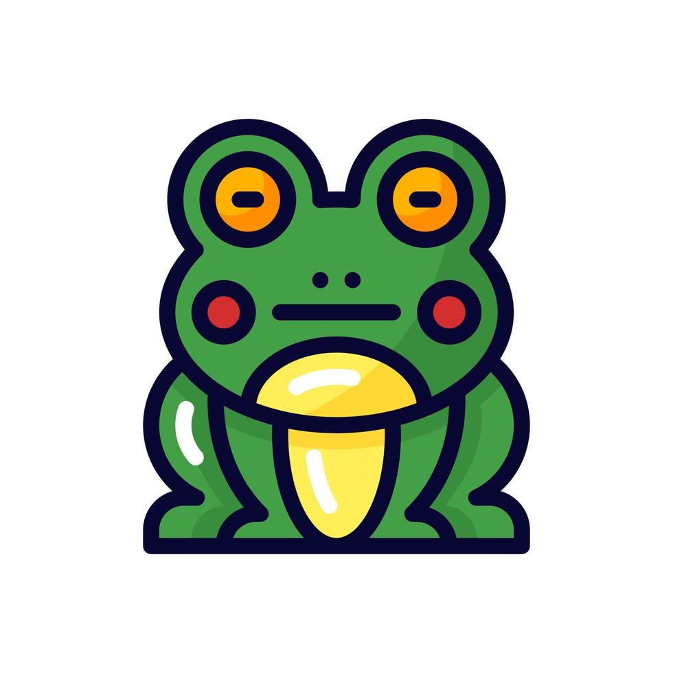 frog filled line style icon. vector illustration for graphic design, website, app