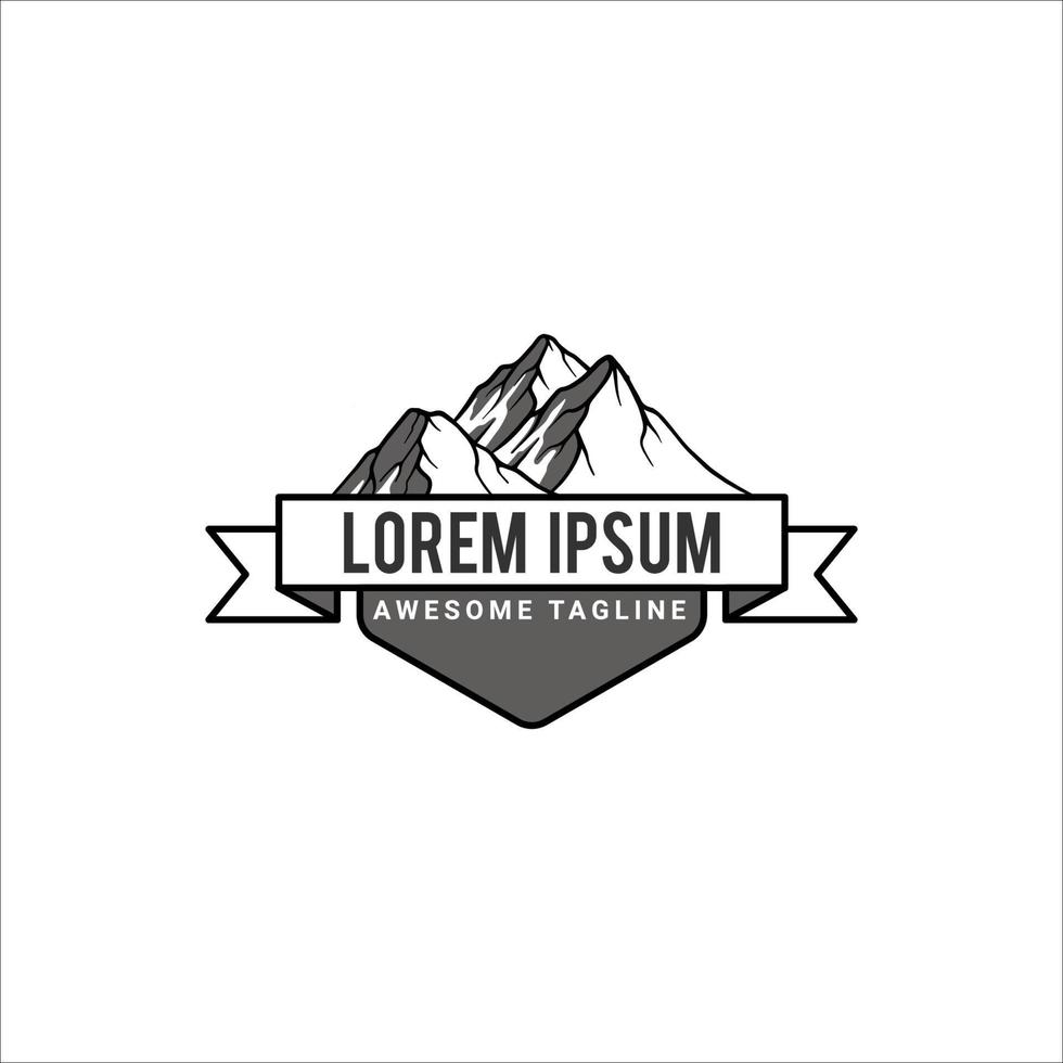 Mountain vector logo template. symbol for nature landscape or Outdoor Adventure.