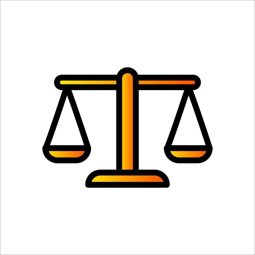 justice weight scale measurement vector illustration. good for law office or industry.