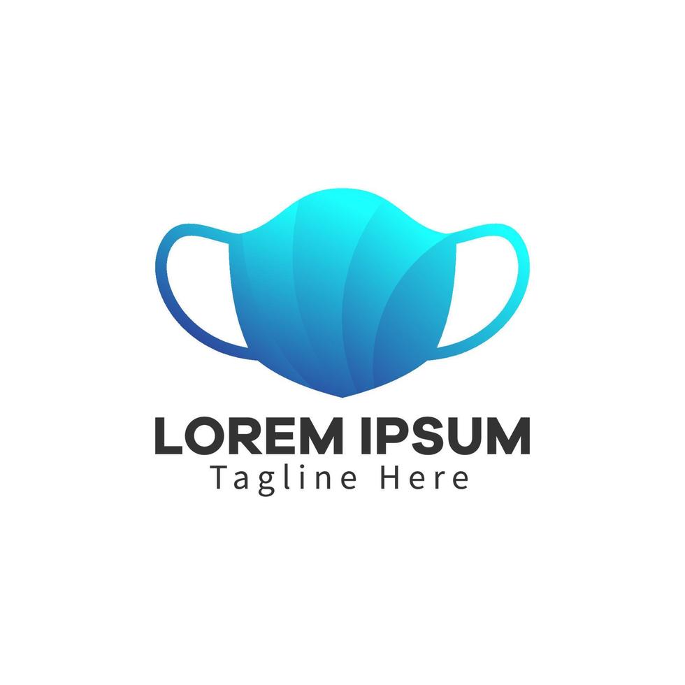 Face mask logo template. Vector illustration logo suitable for prevention from virus.