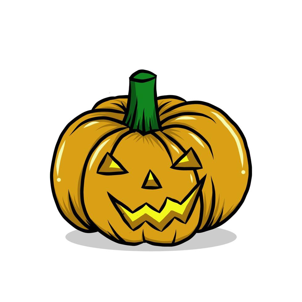 halloween pumpkins vector illustration. scary symbol for halloween tradition. vector hand drawn style