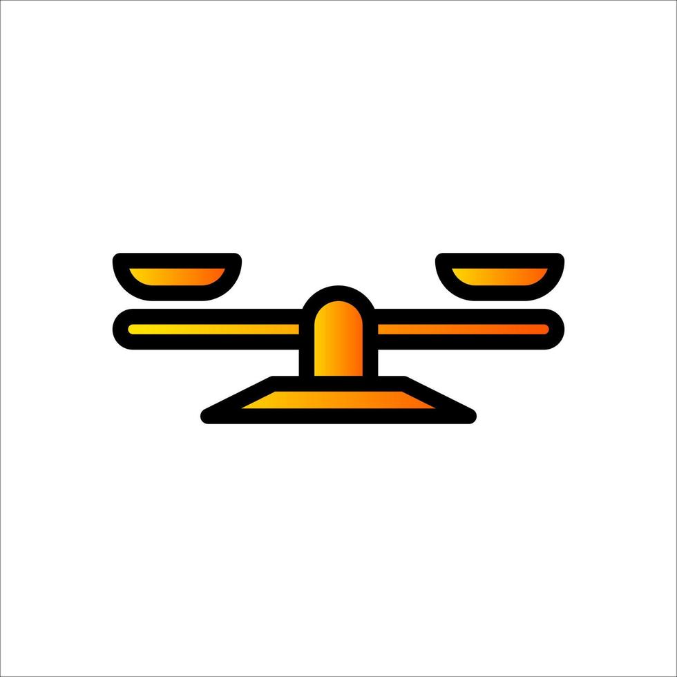 justice weight scale measurement vector illustration. good for law office or industry.