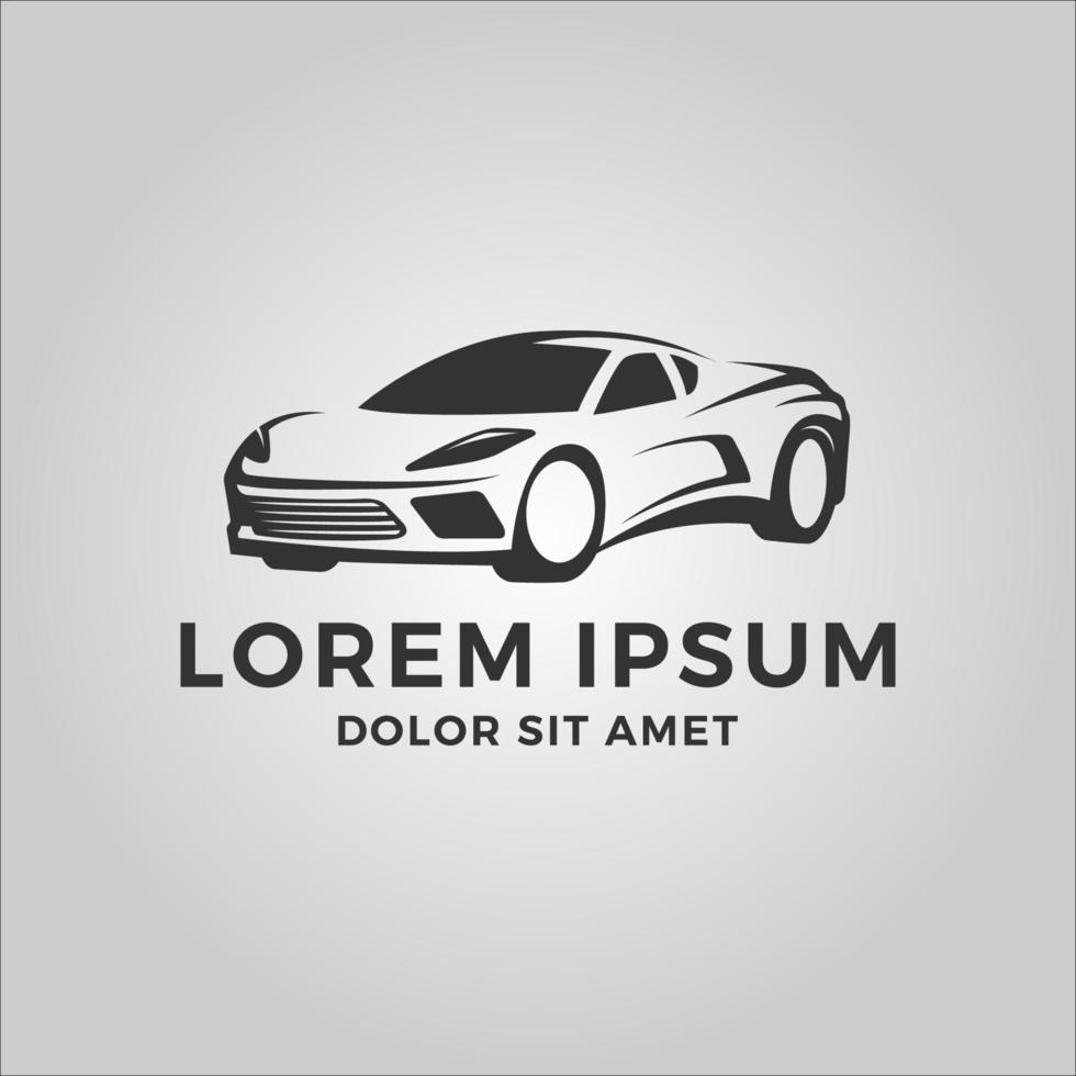 car vector logo. fit for automotive, repair, transportation, or car shop logo. flat color style