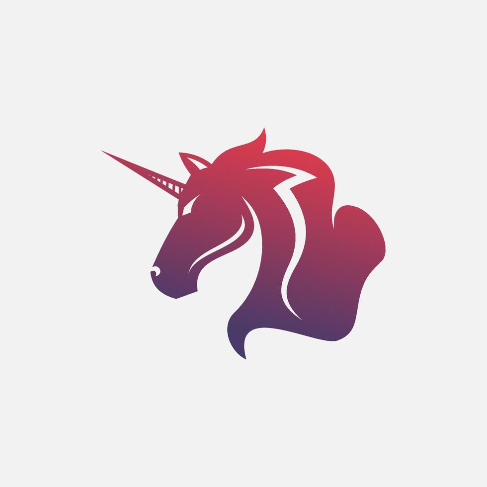 unicorn horse head vector. dream symbol. fantasy animal. gradient color  style 7719751 Vector Art at Vecteezy
