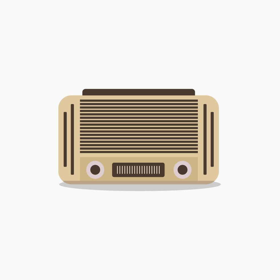 old radio vector illustration. vintage radio. retro radio. the symbol for electronic, sound and music player