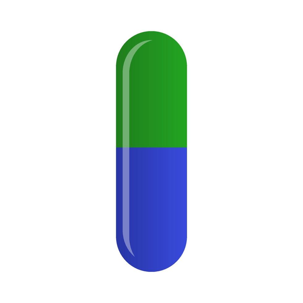 Capsule vector illustration. Medical pharmacy symbol. gradient color style