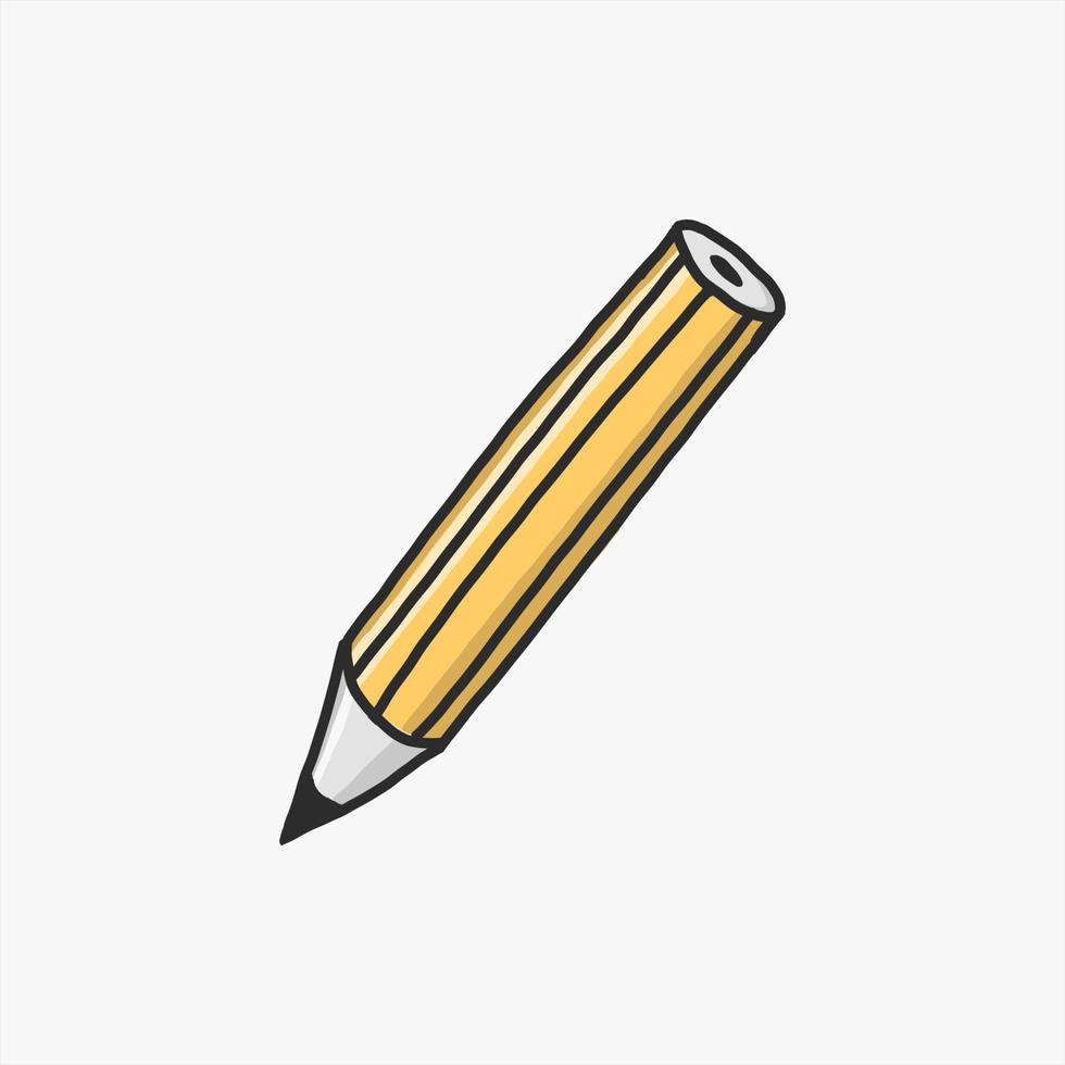 pencil vector illustration. hand drawn style