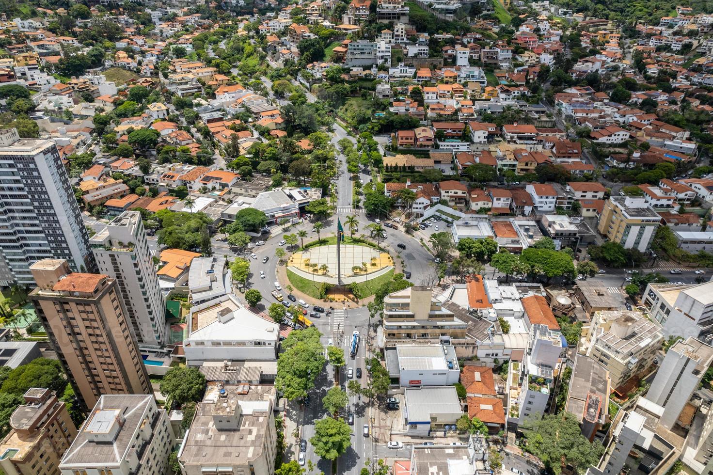 Aerial view of the city of Belo Horizonte, in Minas Gerais, Brazil. photo