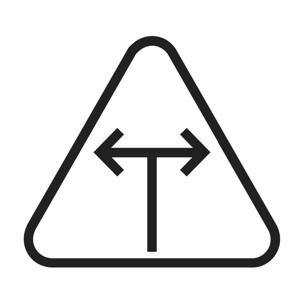T - Intersection Line Icon vector