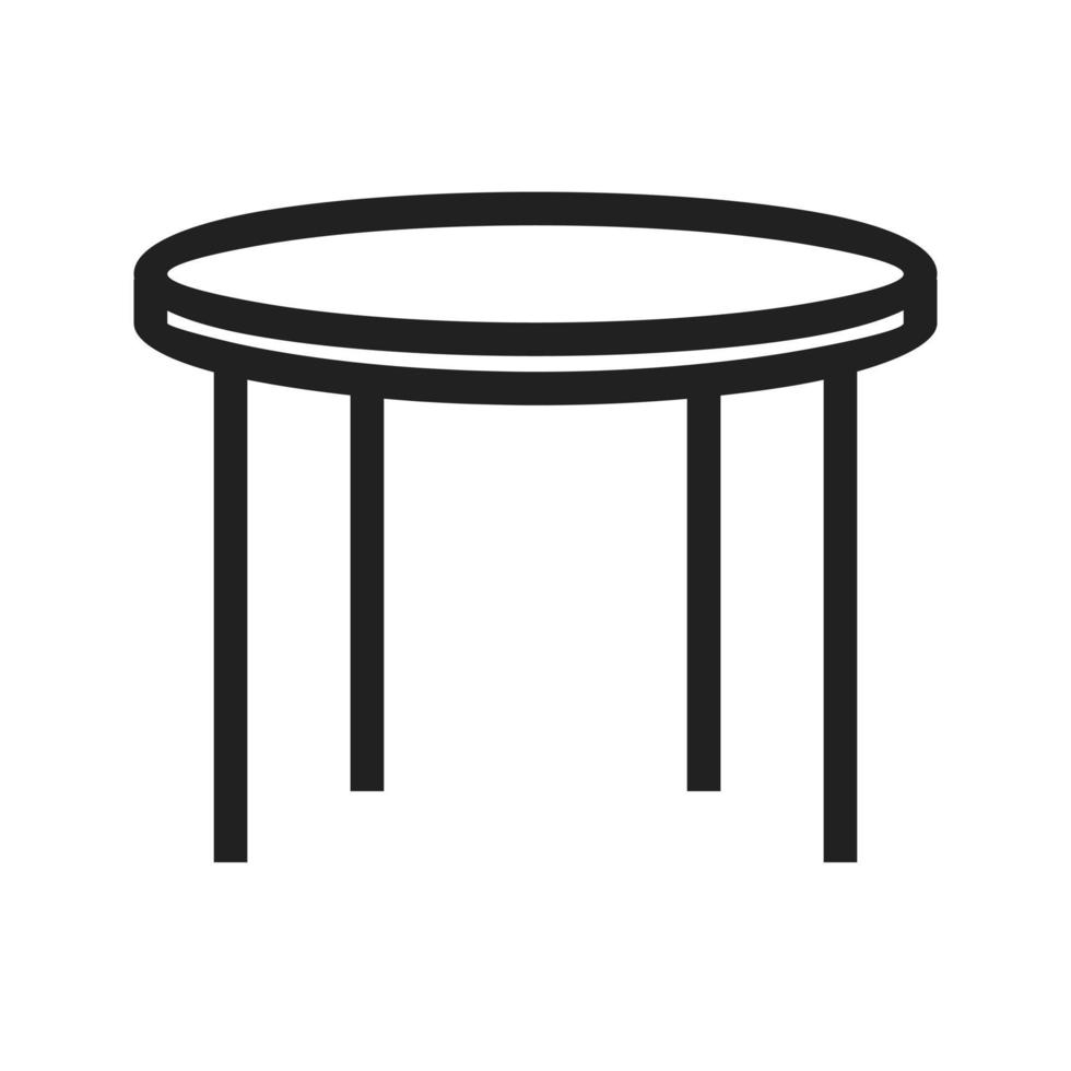 Conference Table Line Icon vector