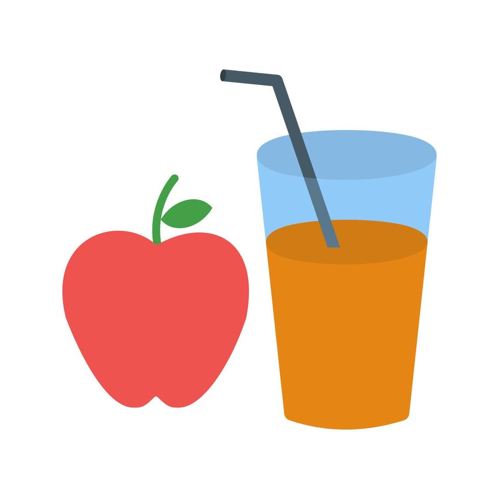 Apple Juice Flat Multicolor Icon vector