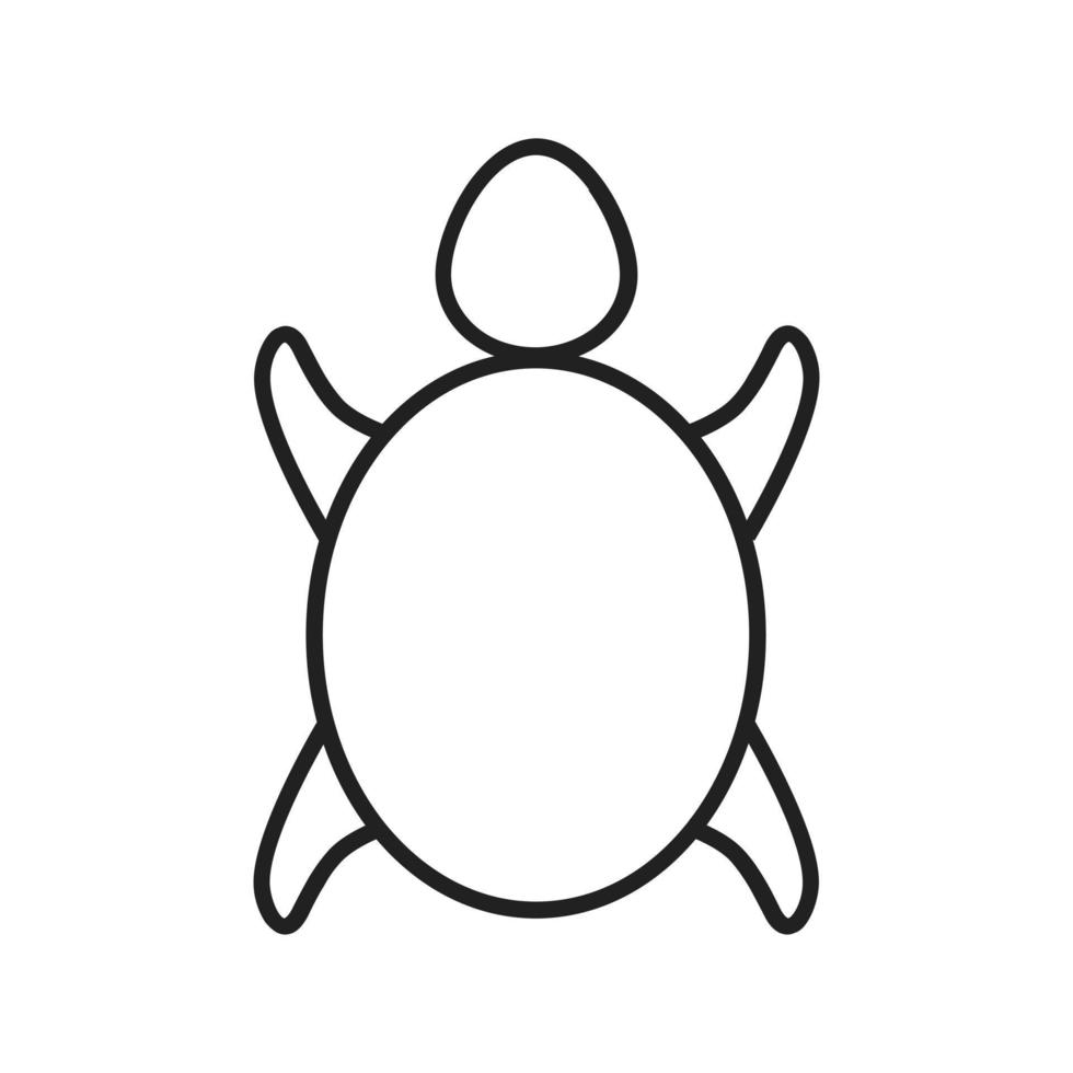 icono de línea de tortuga vector