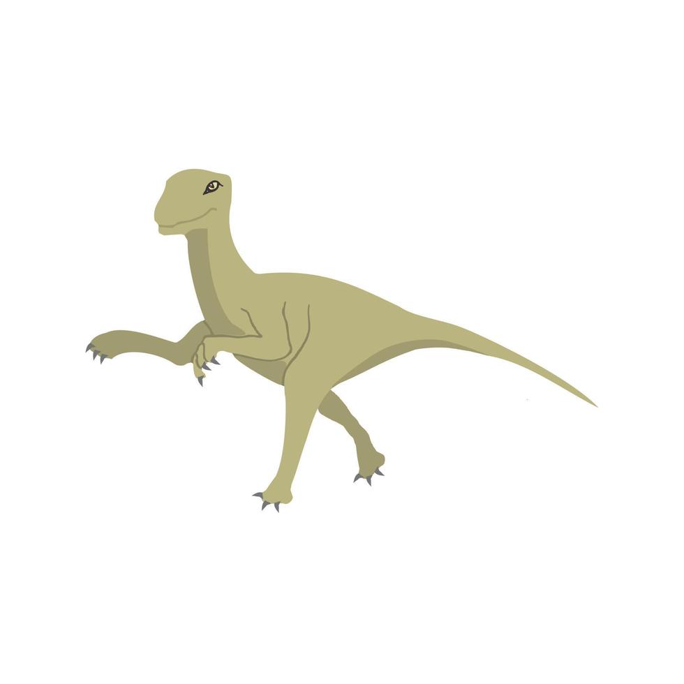 icono multicolor plano de dinosaurio vector