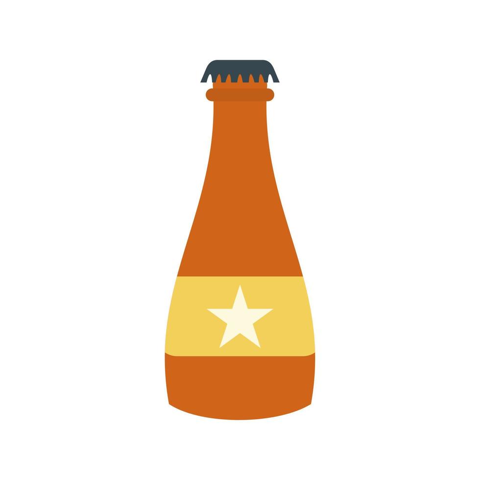 Beer Bottle II Flat Multicolor Icon vector