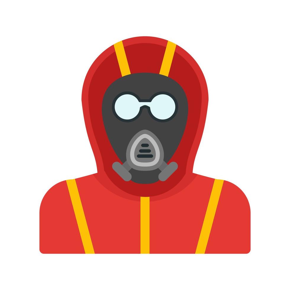 Gas Mask Flat Multicolor Icon vector