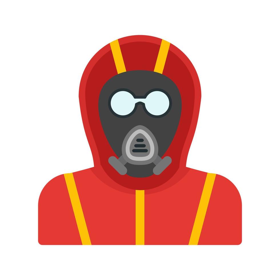 Gas Mask Flat Multicolor Icon vector